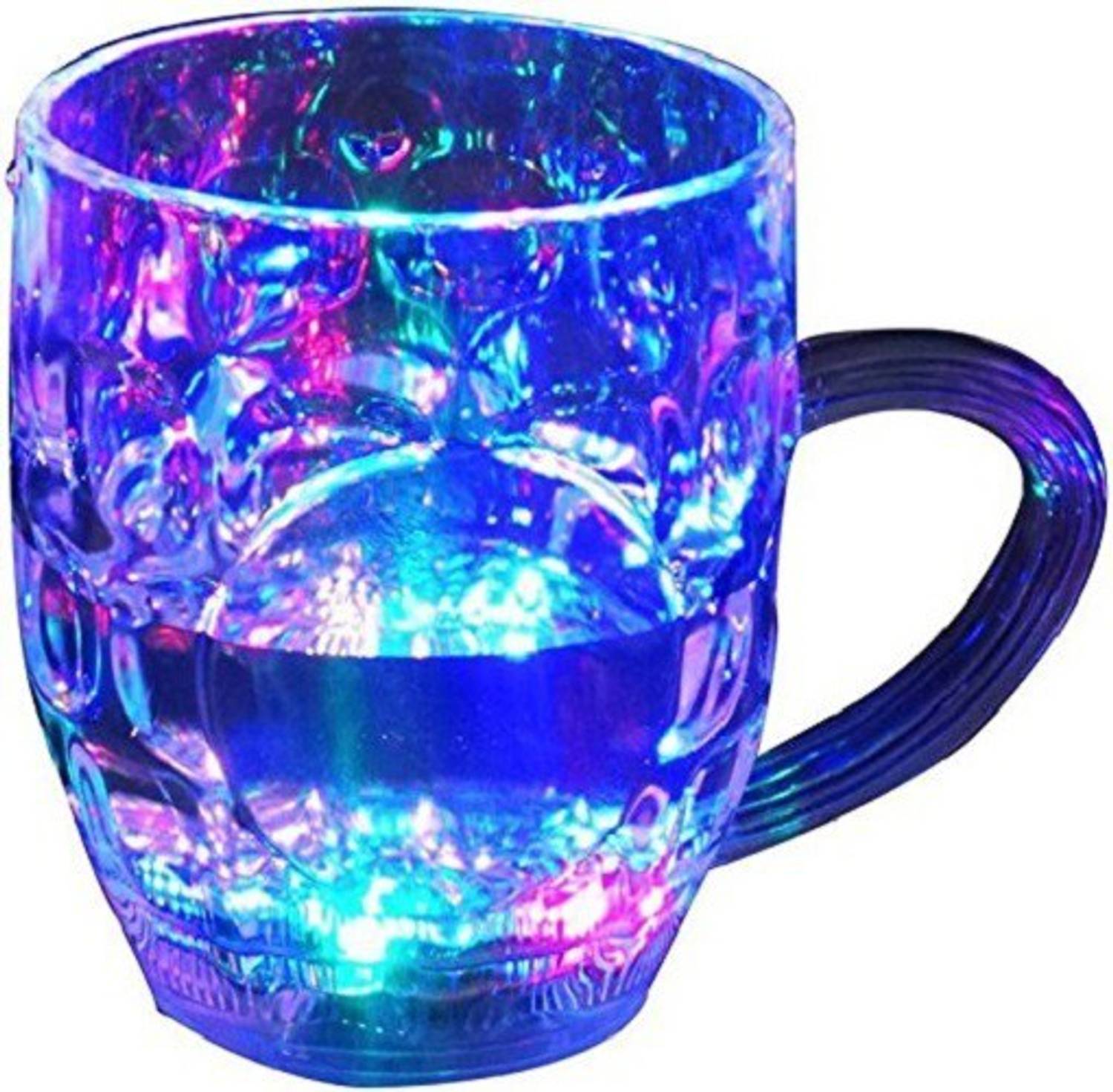 Buffy Rainbow Led sensor/ Cup Liquid Activated Plastic 250ml (Pack of 1) Plastic Beer Mug