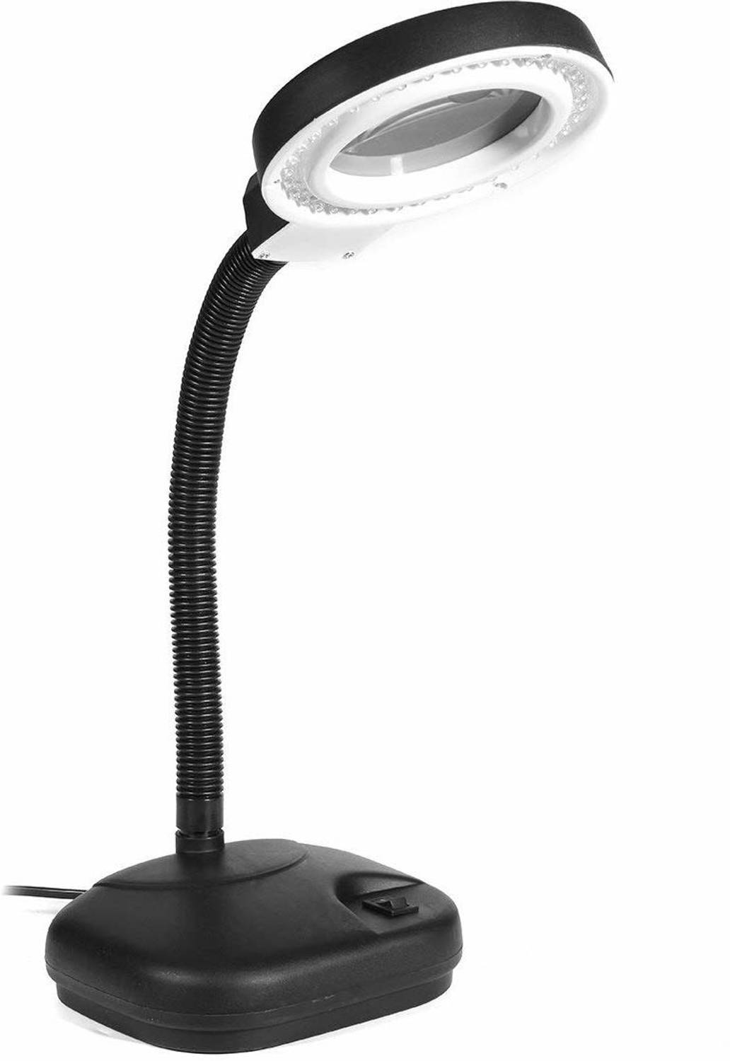 Magnifier Lightweight Portable Table Lamp (28 cm, Black)