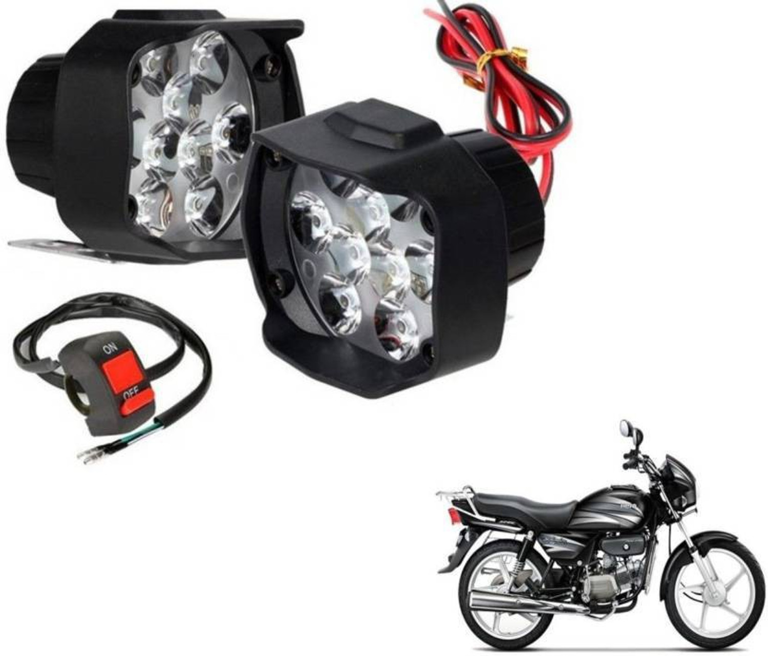 Image of RK BEAUTY LED Fog Light for Hero Splendor Plus