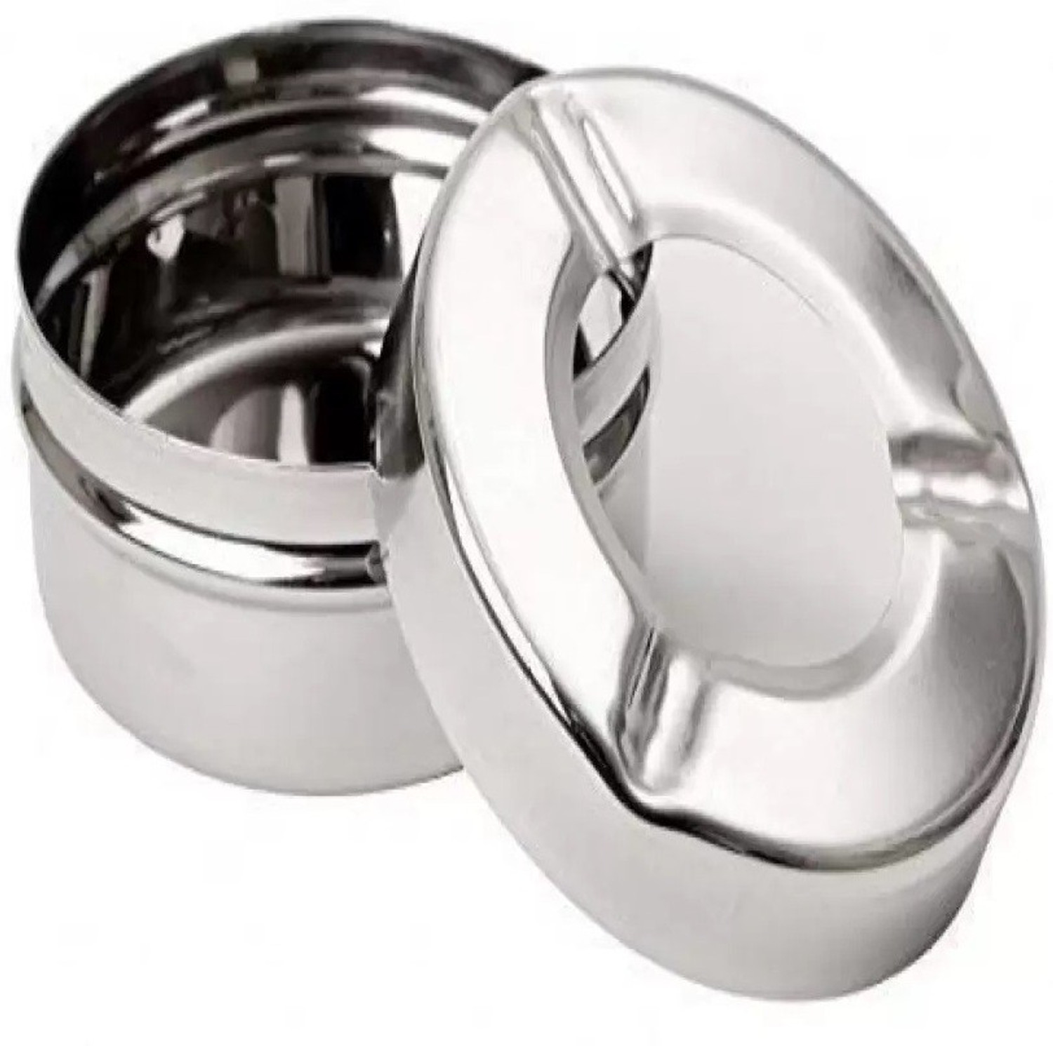Image of GESTIONE Stainless Steel Ash Tray for Cigarette /Bar Office And Home Steel Steel Ashtray