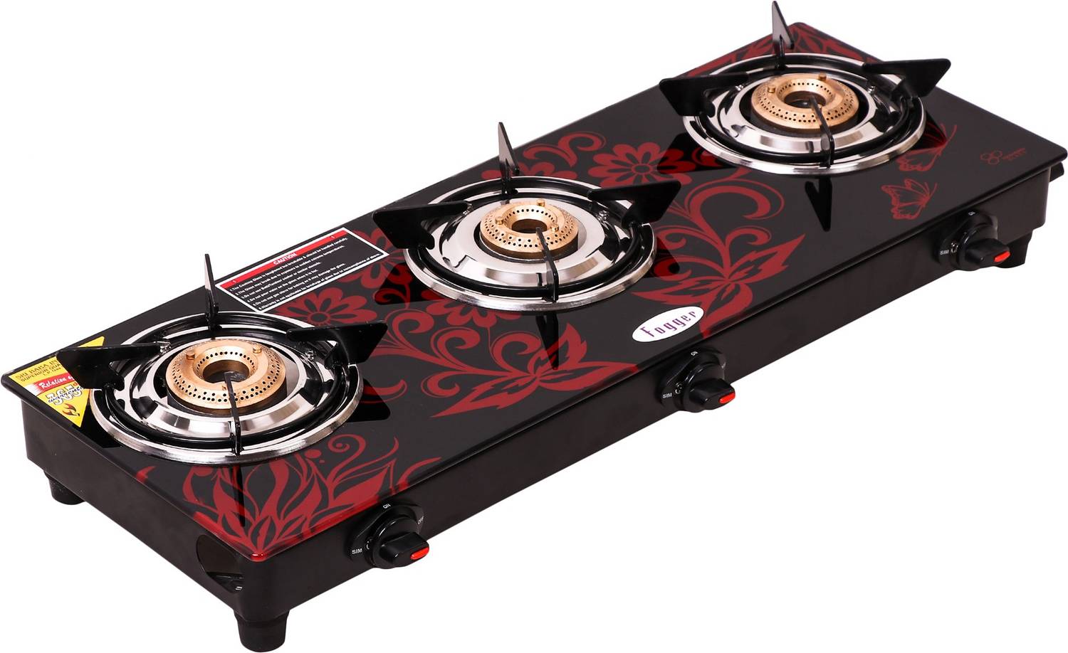 Fogger Digital Stainless Steel Body with Toughened Glass Top 3 Tri