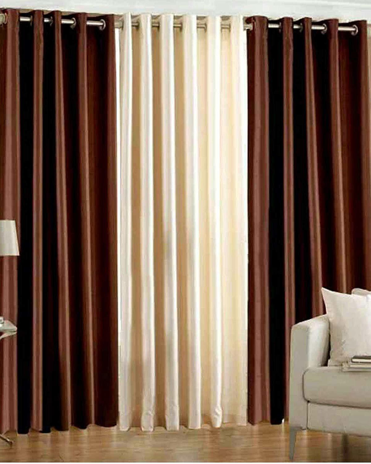 Image of Soulful Creations 152 cm (5 ft) Window Polyester Room Darkening Curtain (Pack Of 3)