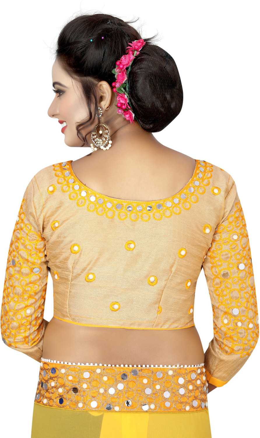 Image of Netal Designer Solid /Plain Bollywood Georgette Saree