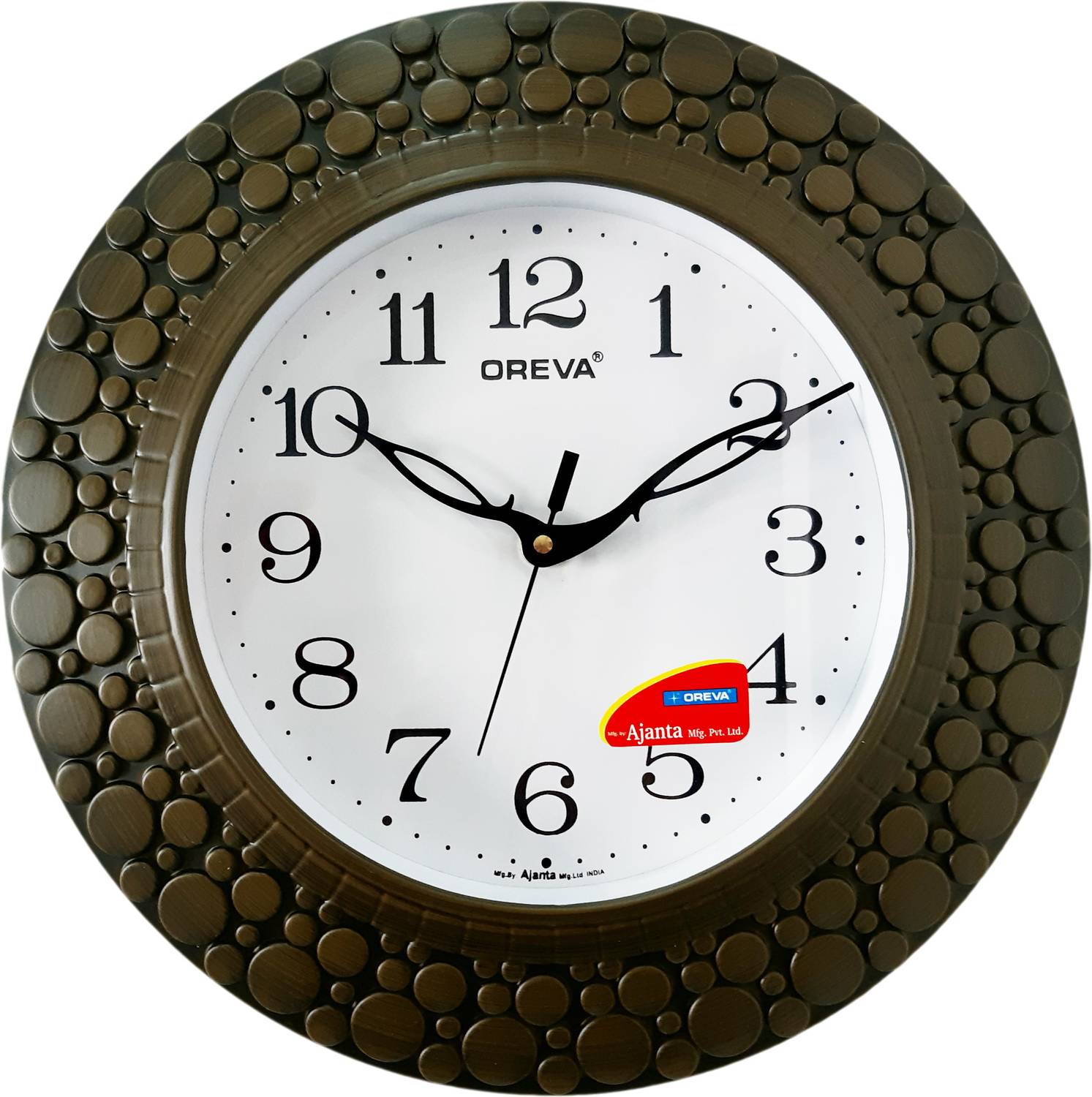AJANTA Analog 30 cm X 30 cm Wall Clock (Green, With Glass, Standa