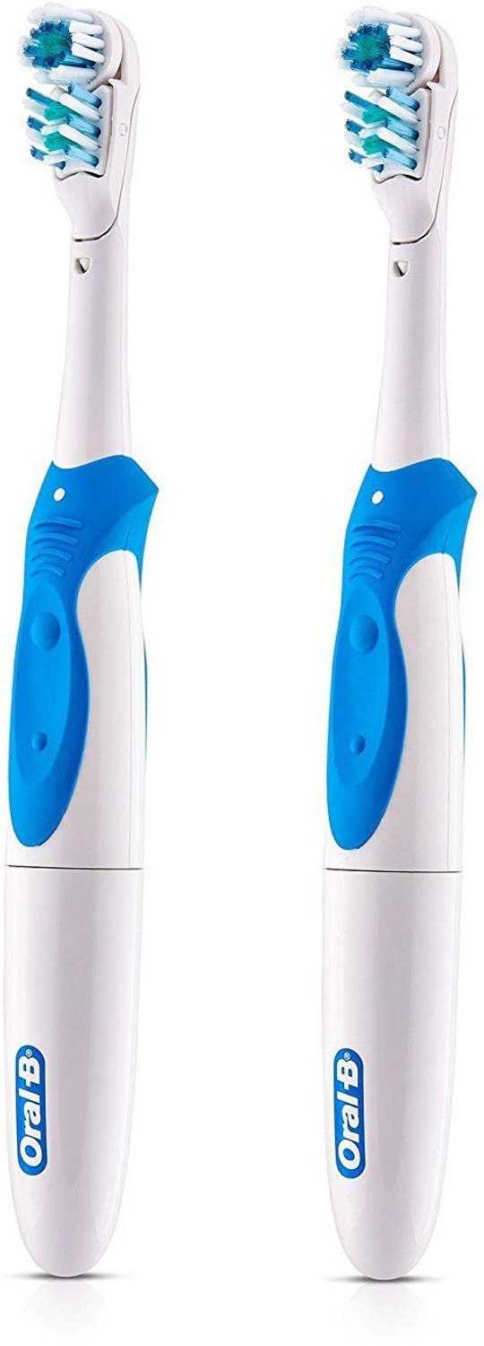 Image of Oral-B Cross Action Battery Powered 2 Piece Combo Pack Electric Toothbrush