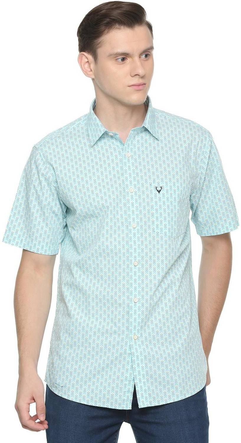 Allen Solly Men Printed Casual Blue Shirt