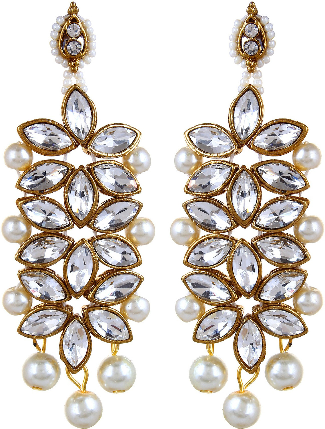 Image of YouBella Alloy White Jewellery Set
