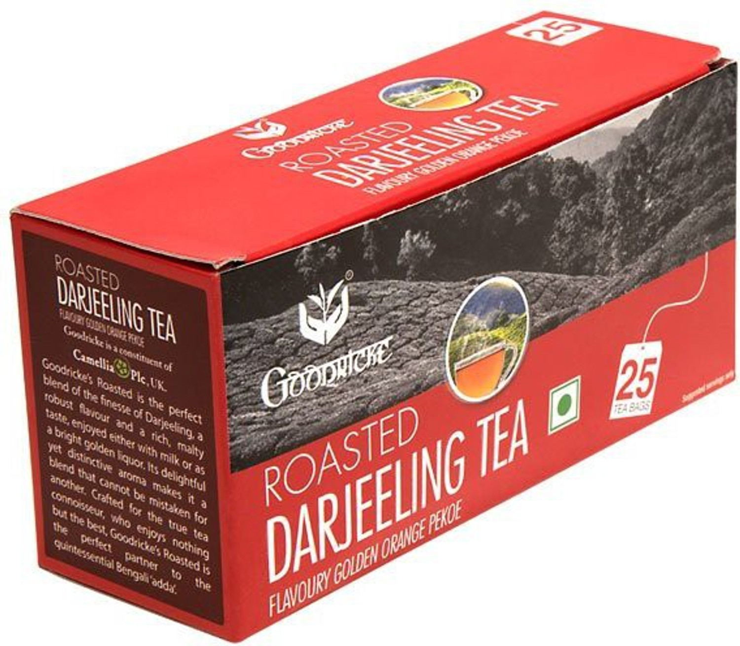 Image of Goodricke Roasted Premium Darjeeling Tea -50 Tea bags Unflavoured Black Tea Box
