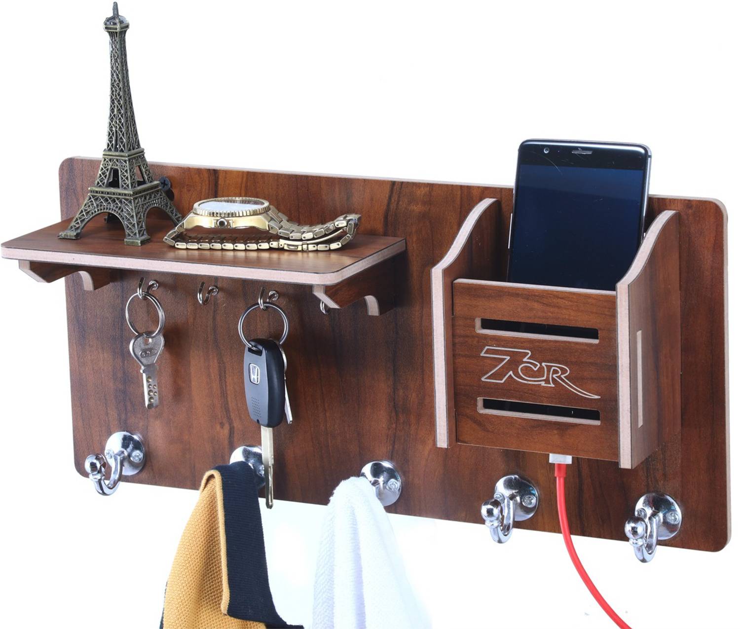 7CR 7CR Multi KH-10-H (WB) Wooden Coat Hanger For Coat