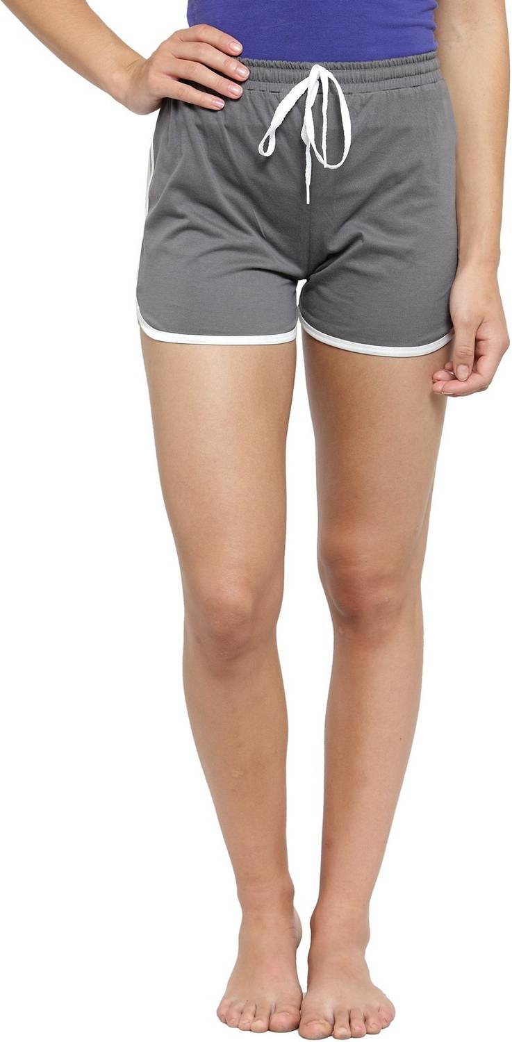 Boston Club Color Block Women Grey Hotpants