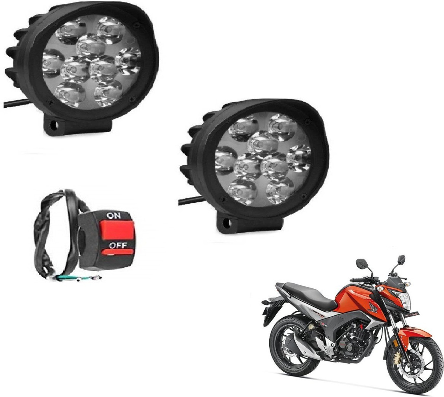 Image of MOCKHE VLB-MI9LD2P-36 Headlight Motorbike LED for Honda (12 V, 27 W)