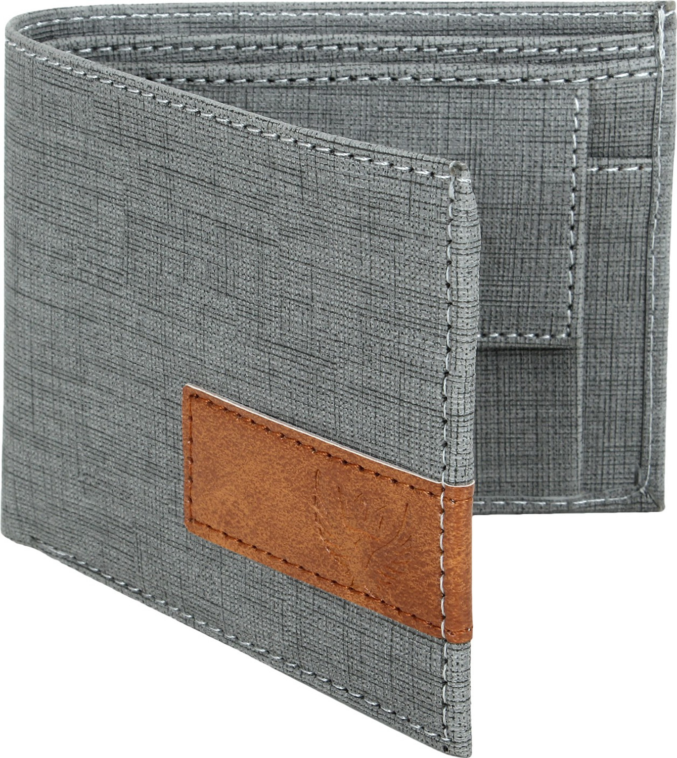 Image of LORENZ Men Casual Grey Artificial Leather Wallet