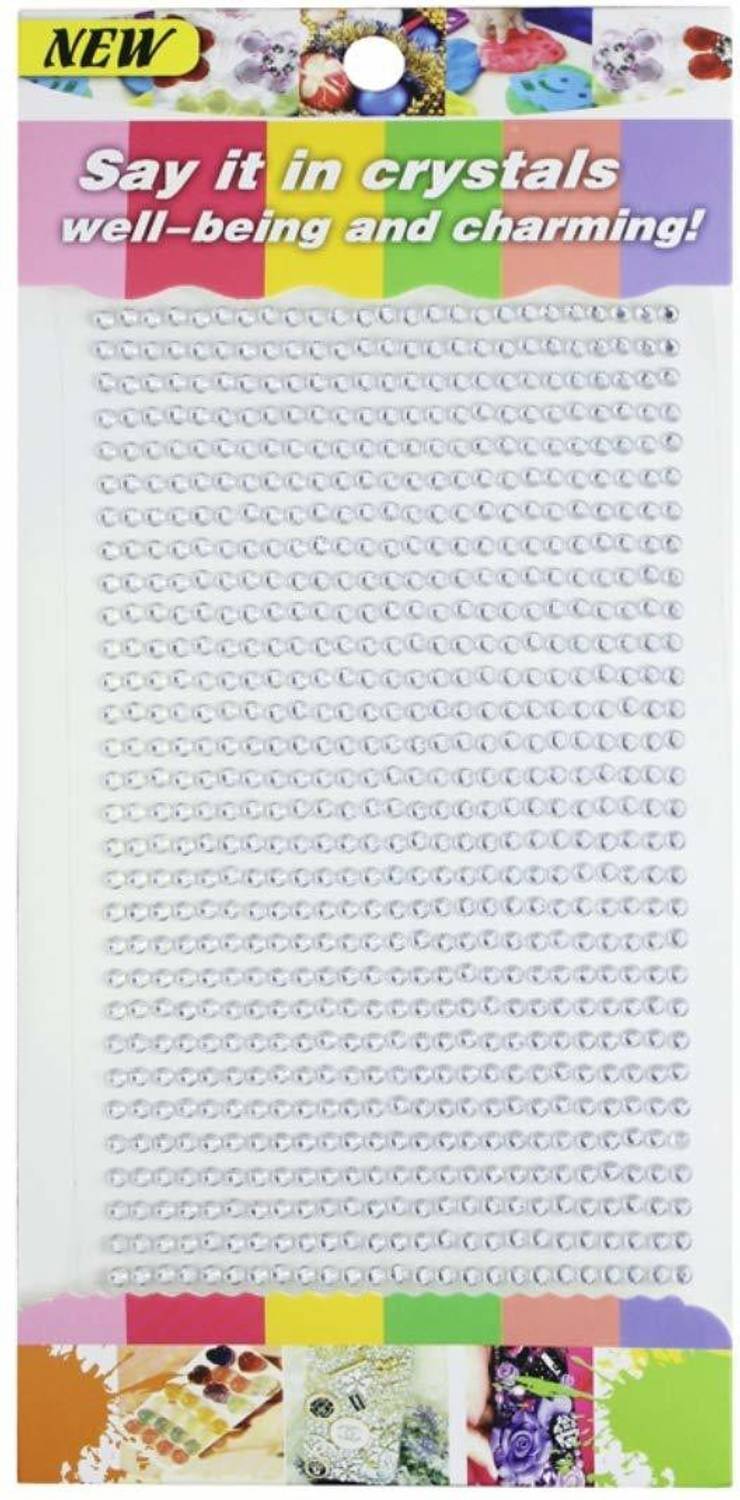 Aadya Crafts Crystal Diamond Sticker 3mm Silver Theme,  Scrapbook Kit