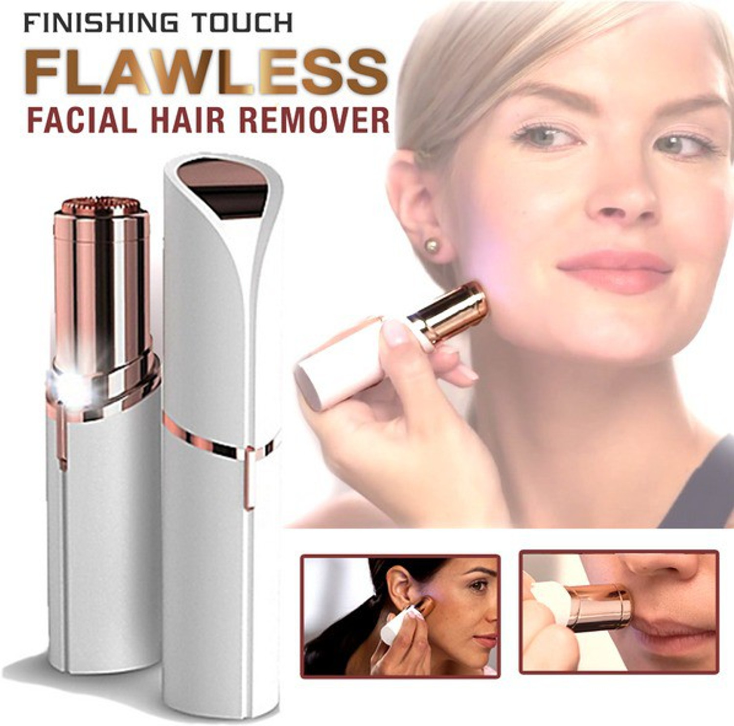 Image of flawles FL356 Trimmer 45 min Runtime 1 Length Settings (White)