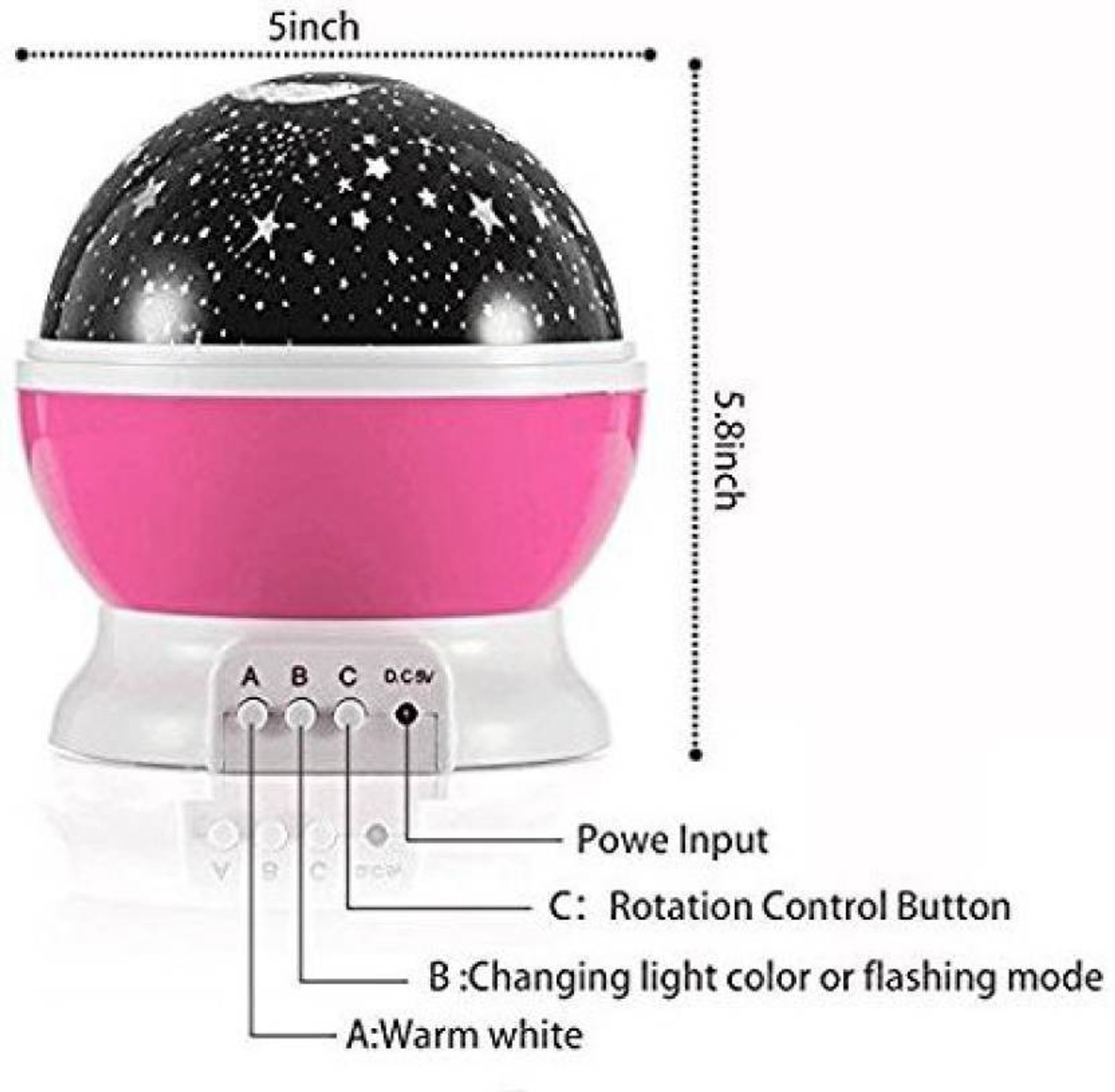 Image of MAHI ENTERPRISE Star Master Sky Starry Night Light Stage Dream Rotating Projection Lamp Purple Night Lamp Disco Ball Set (Ball Diameter: 10 cm)
