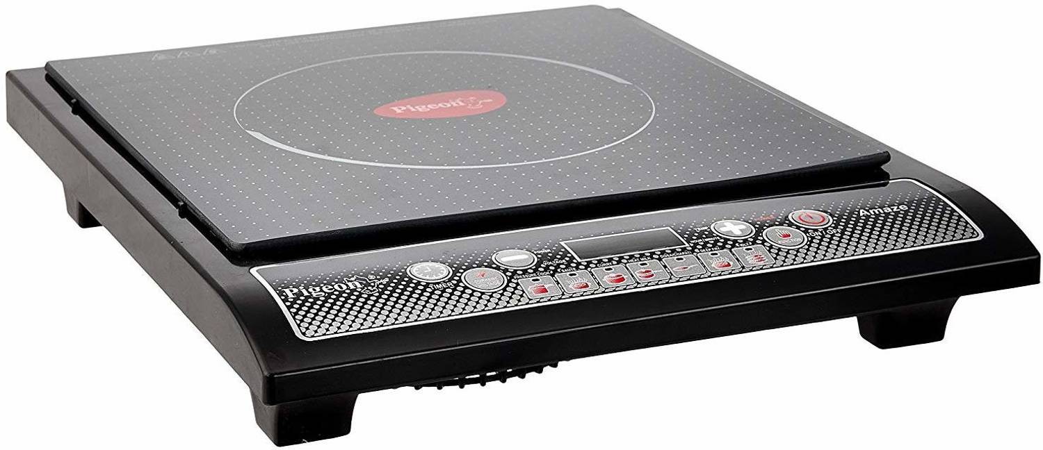 Pigeon 1800 W Induction Cooktop Push Button (Black, Stovekraft Am