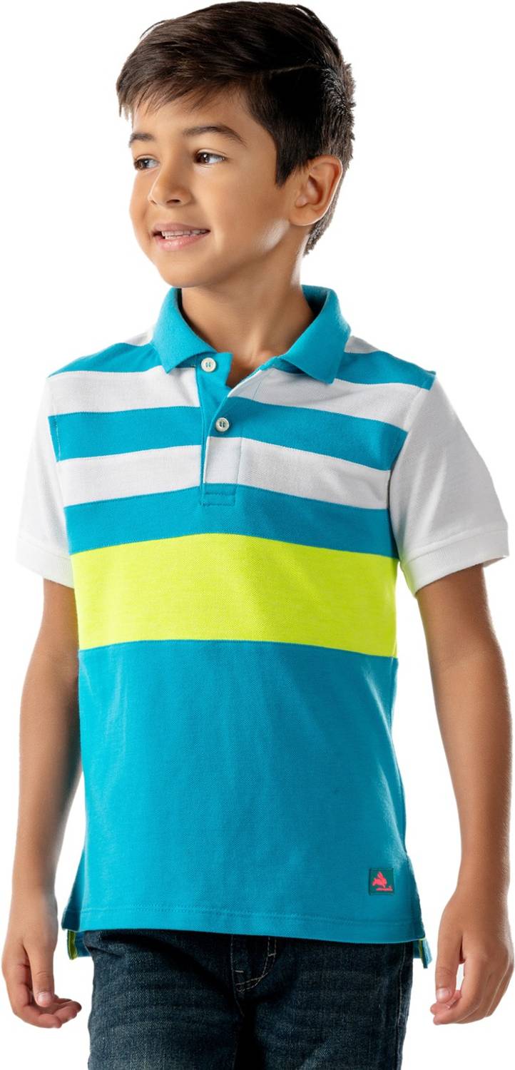 Nitt Hyman  - Cherry Crumble Boys Striped Polycotton Regular T Shirt