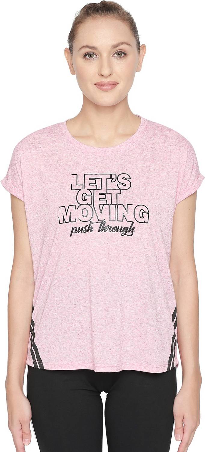Ajile By Pantaloons Casual Regular Sleeve Printed Women Pink Top