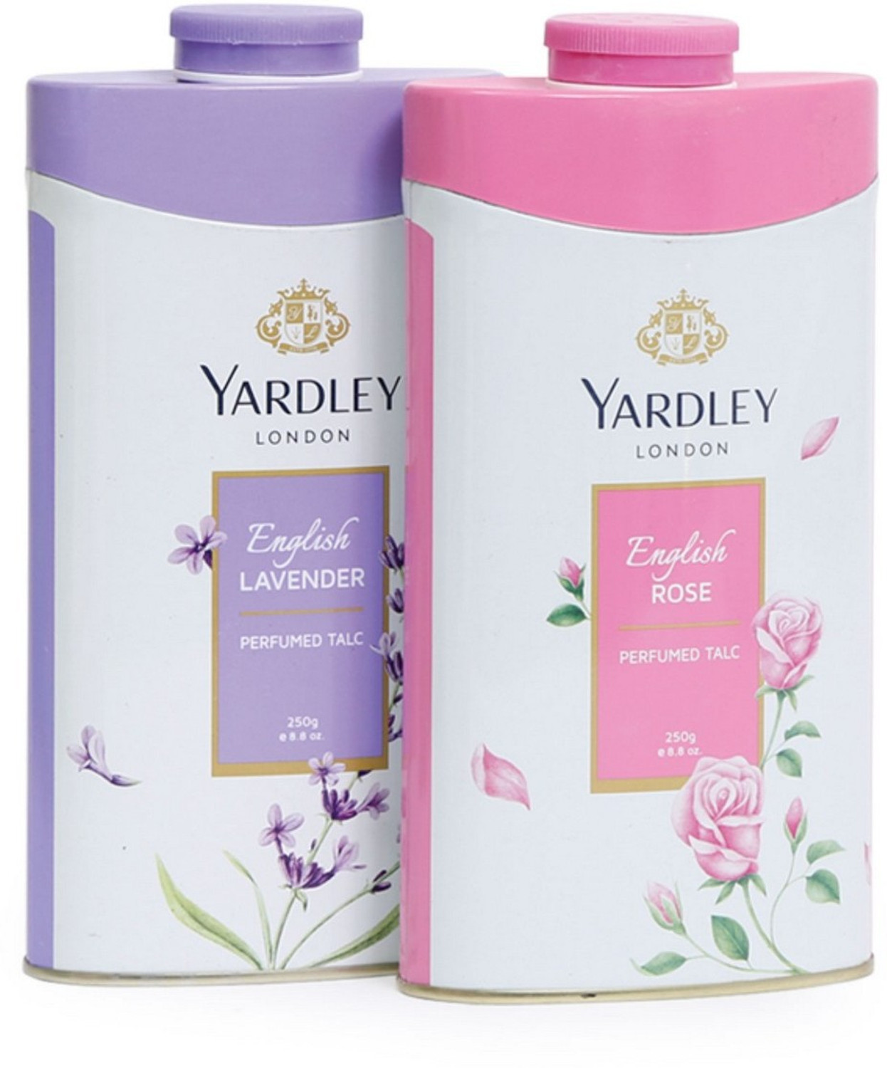 Image of YARDLEY English Lavender & Rose Perfumed Talc (250 g x 2) pack of 2