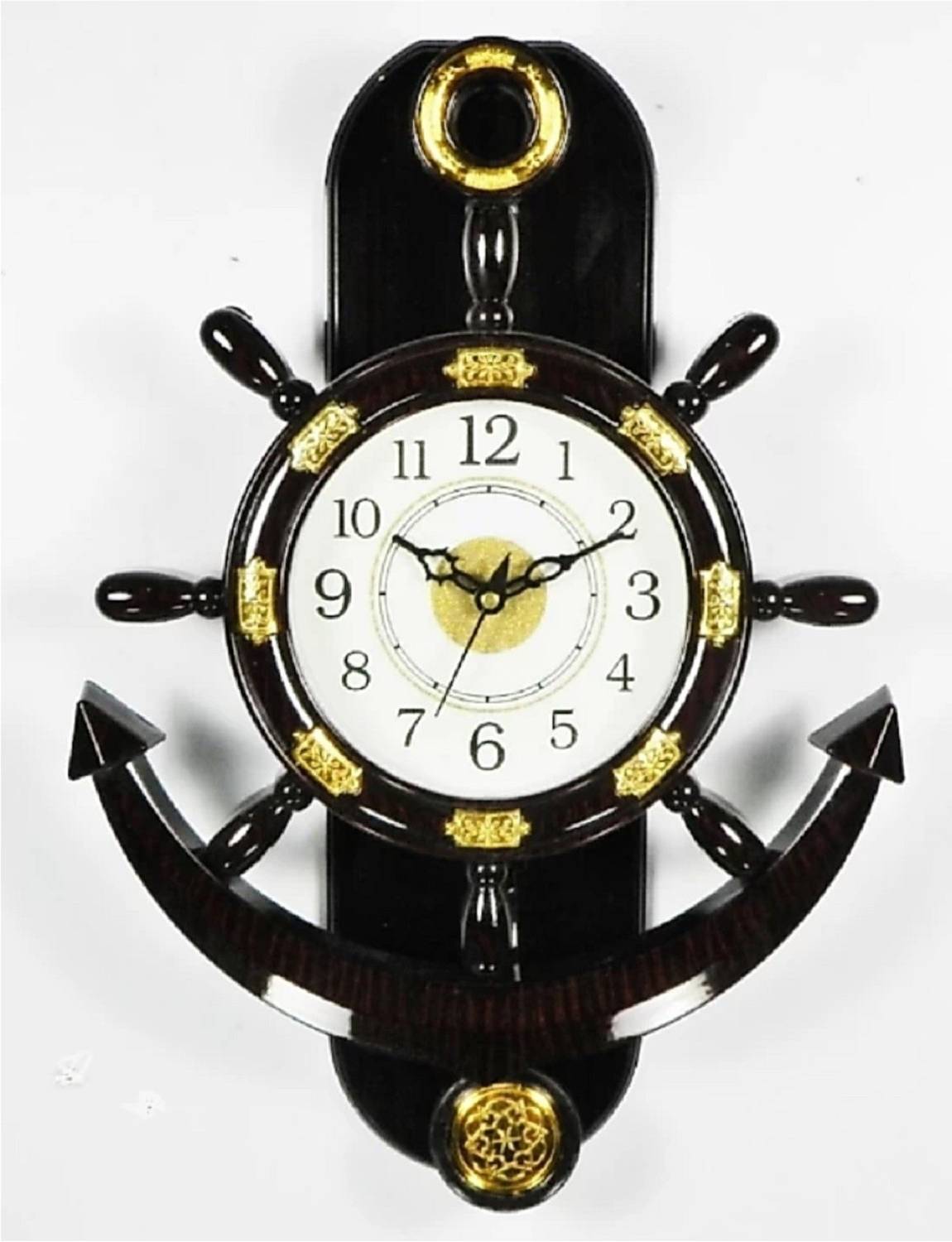 GiftsnDecor Altra 810 Analog 45 cm X 30 cm Wall Clock (Black, Wit