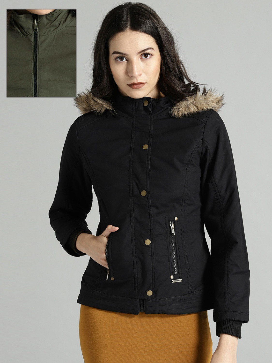 Image of Roadster Full Sleeve Solid Women Jacket