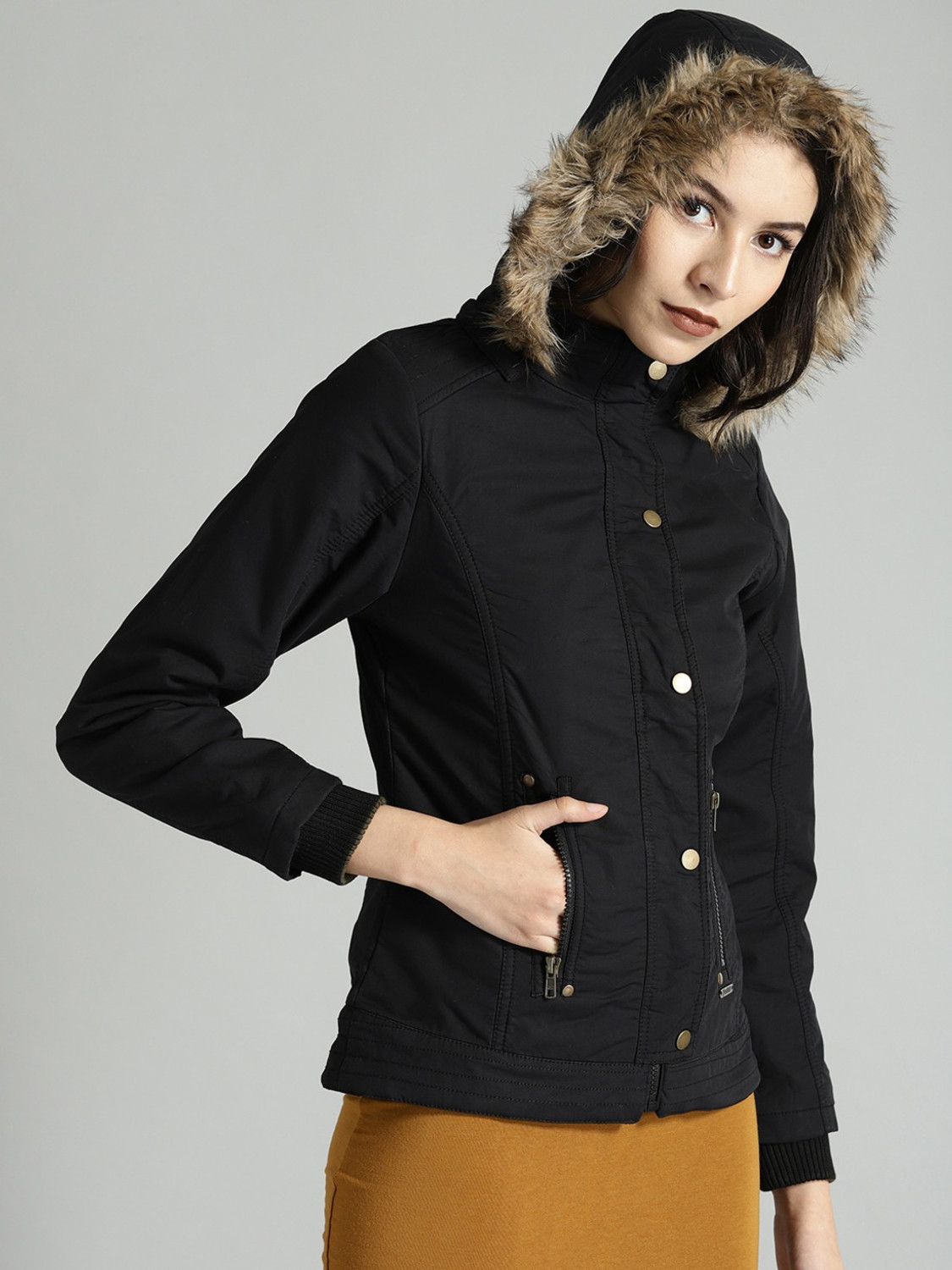 Image of Roadster Full Sleeve Solid Women Jacket