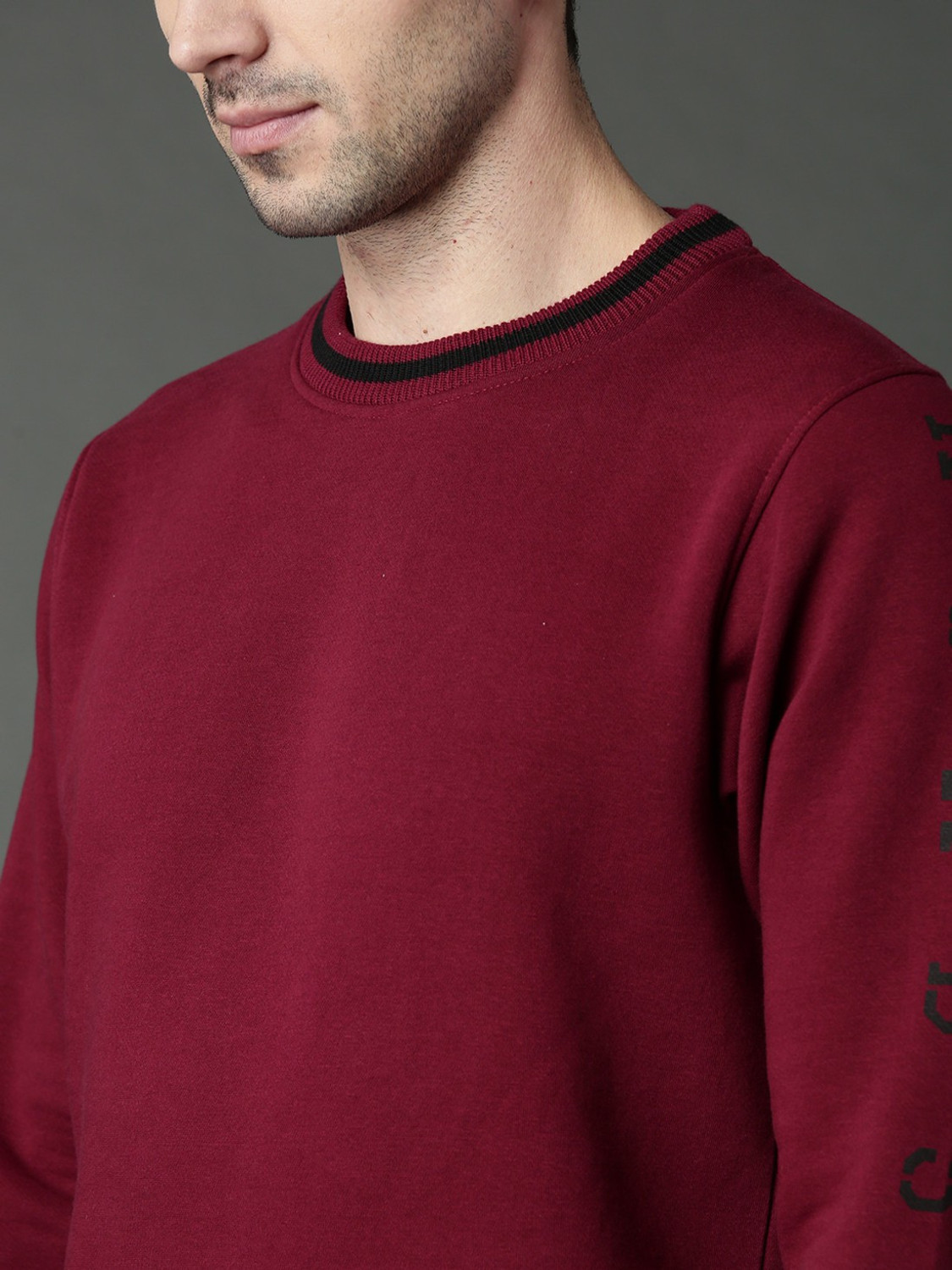 Image of Roadster Full Sleeve Solid Men Sweatshirt