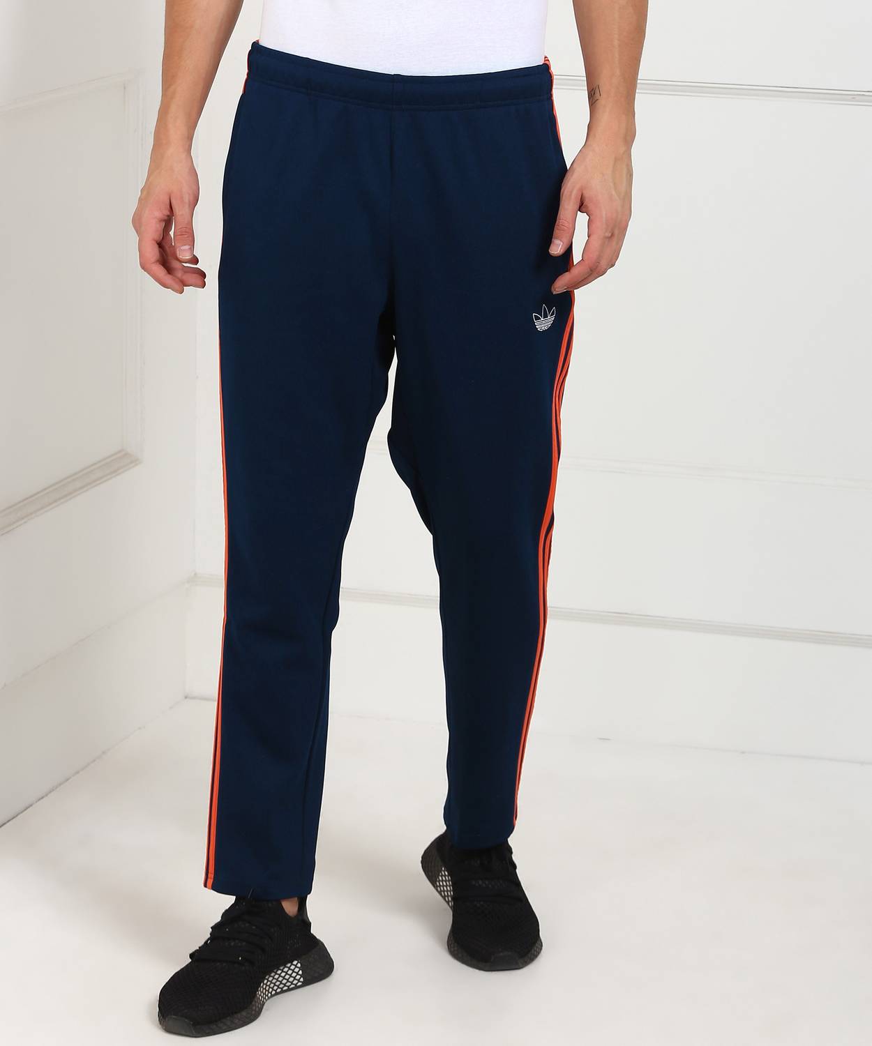 ADIDAS ORIGINALS Striped Men Blue Track Pants