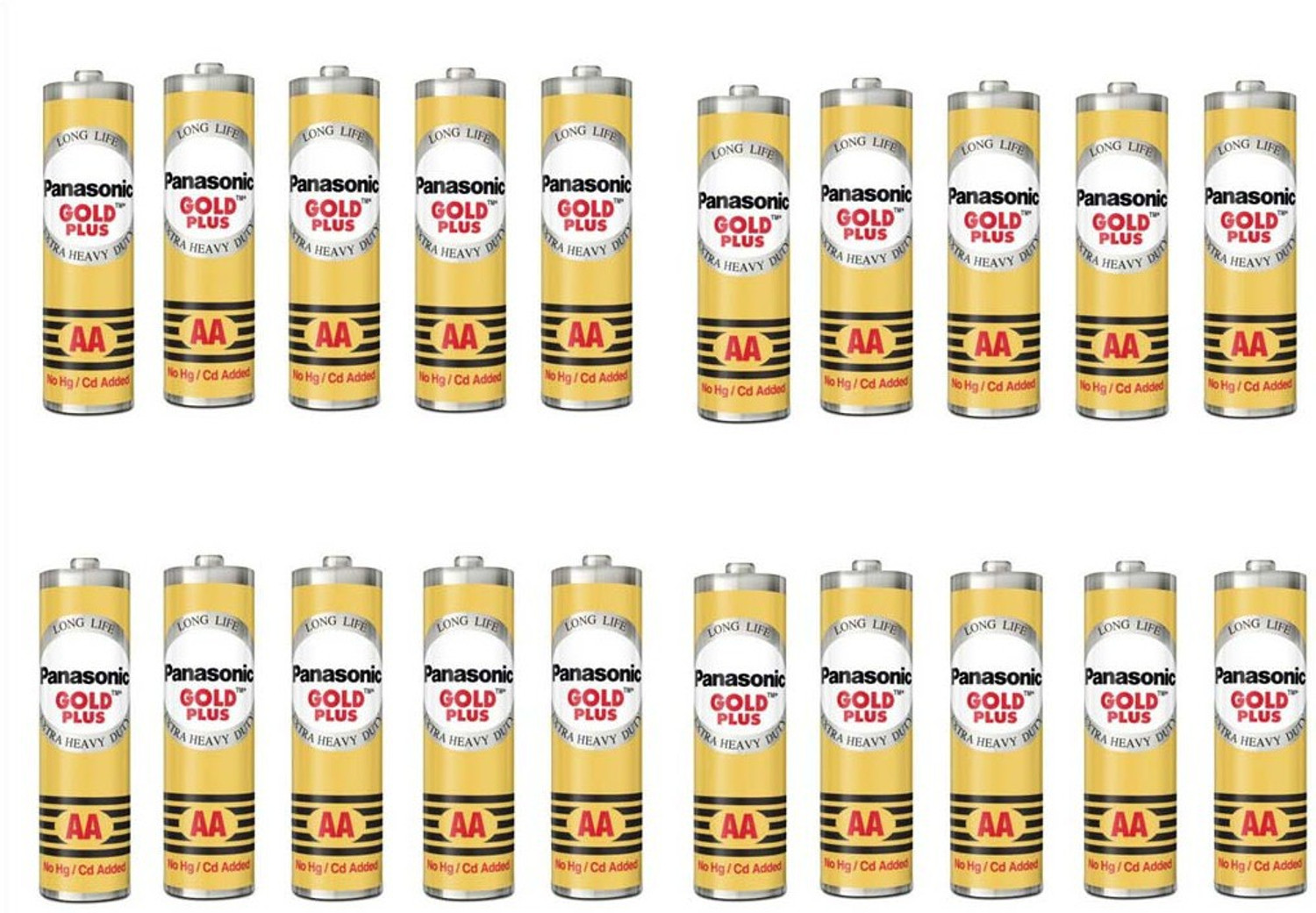 Image of Panasonic AA GOLDPLUS 1.5V R6NDG /1B10 BATTERY (PACK OF 20) Battery