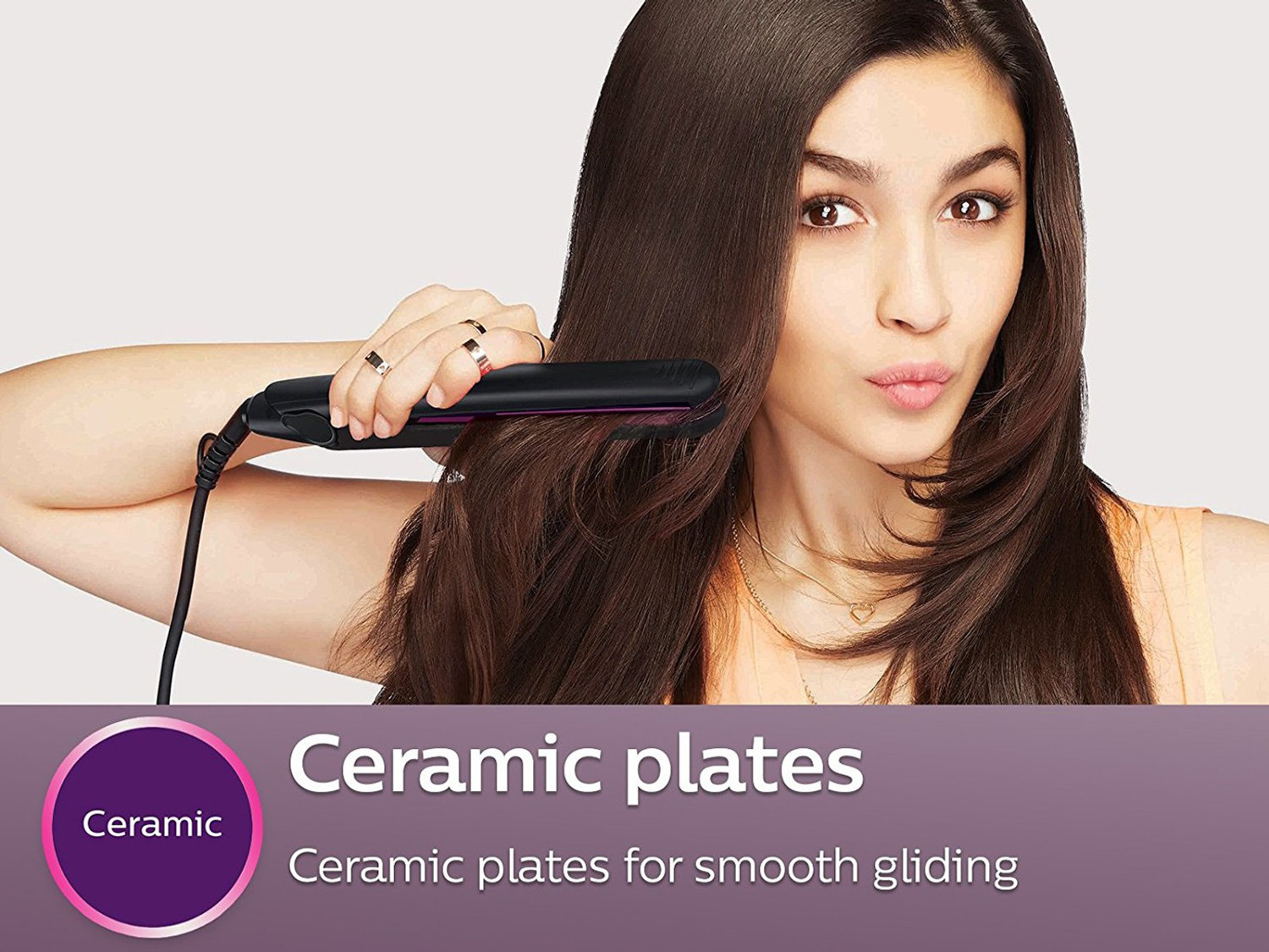 Image of PHILIPS HP8302 Essential Selfie Straightener (Black) Hair Straightener