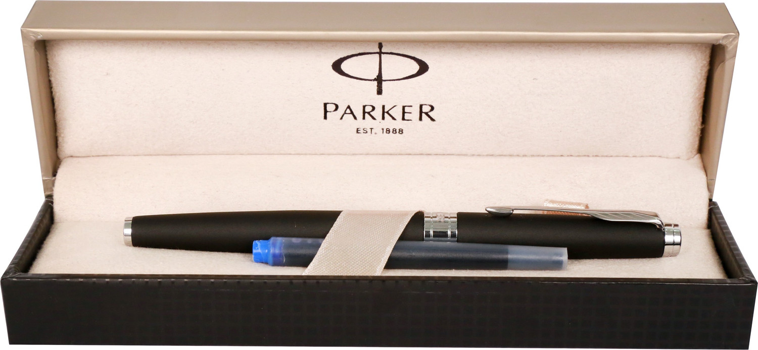 Image of PARKER Aster Matte Black Chrome Trim Fountain Pen
