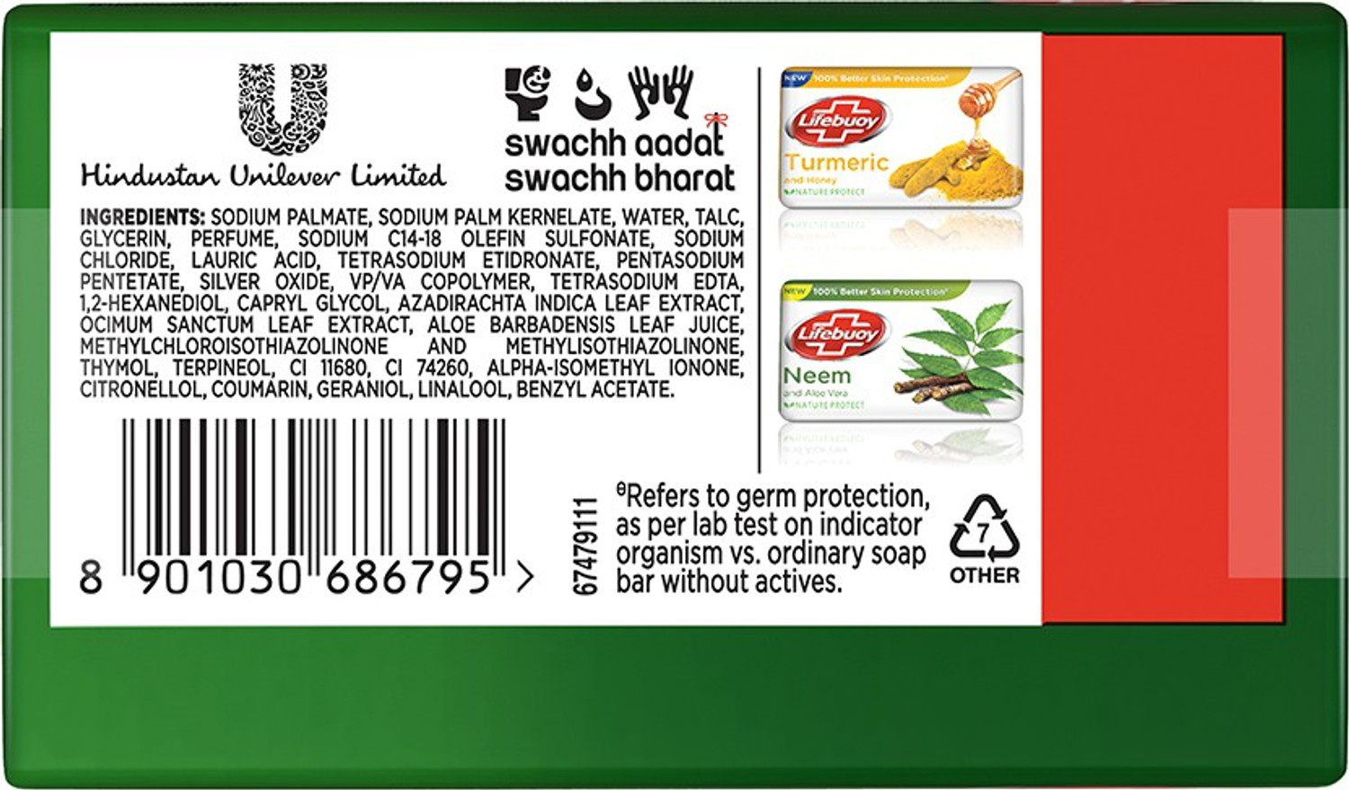 Image of LIFEBUOY Neem and Aloe Vera Soap (4 x 100 g)