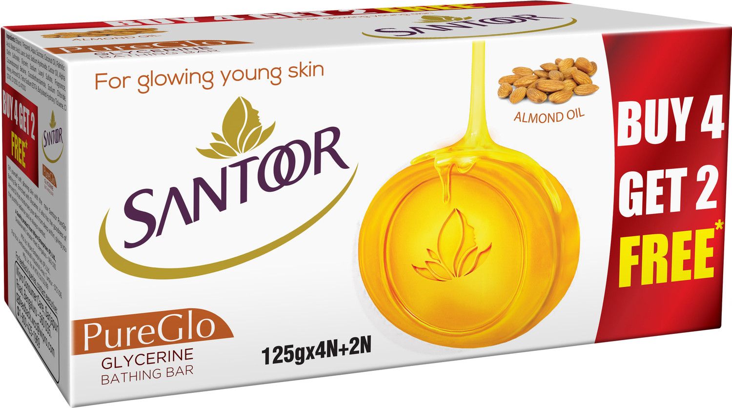 Image of Santoor PureGlo Glycerine Bathing Bar