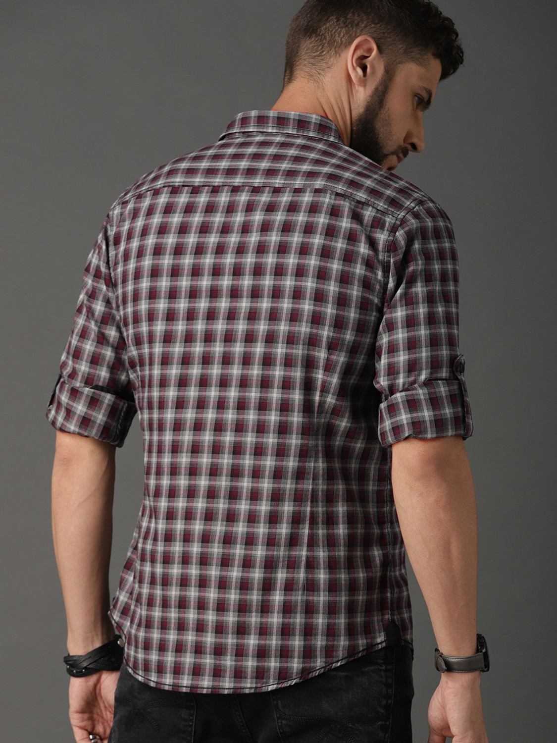 Image of Roadster Men Checkered Casual Multicolor Shirt