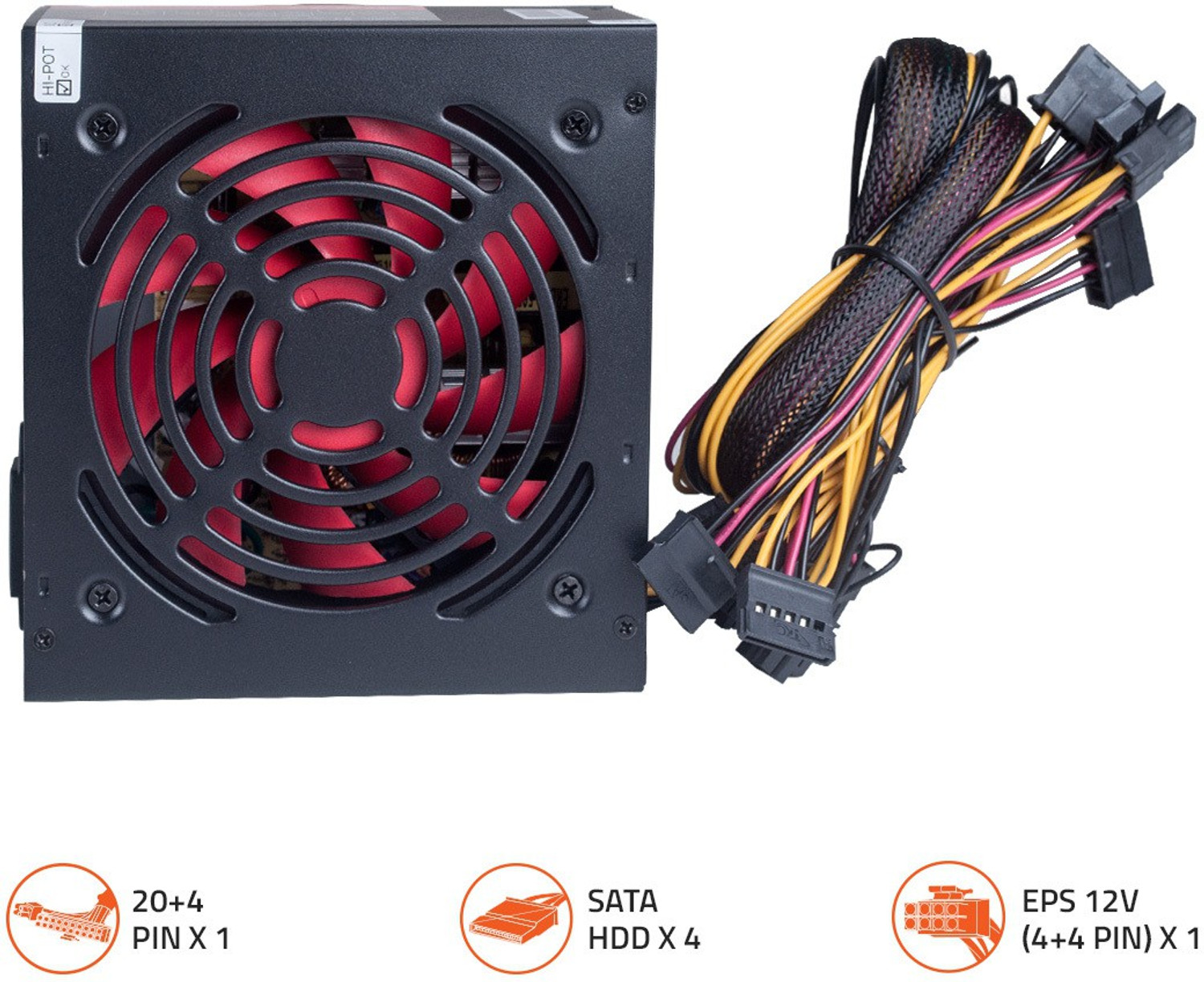 Image of artis VIP500 GOLD Super Silent Power Supply 500 Watts Computer PSU with 4 SATA Cables