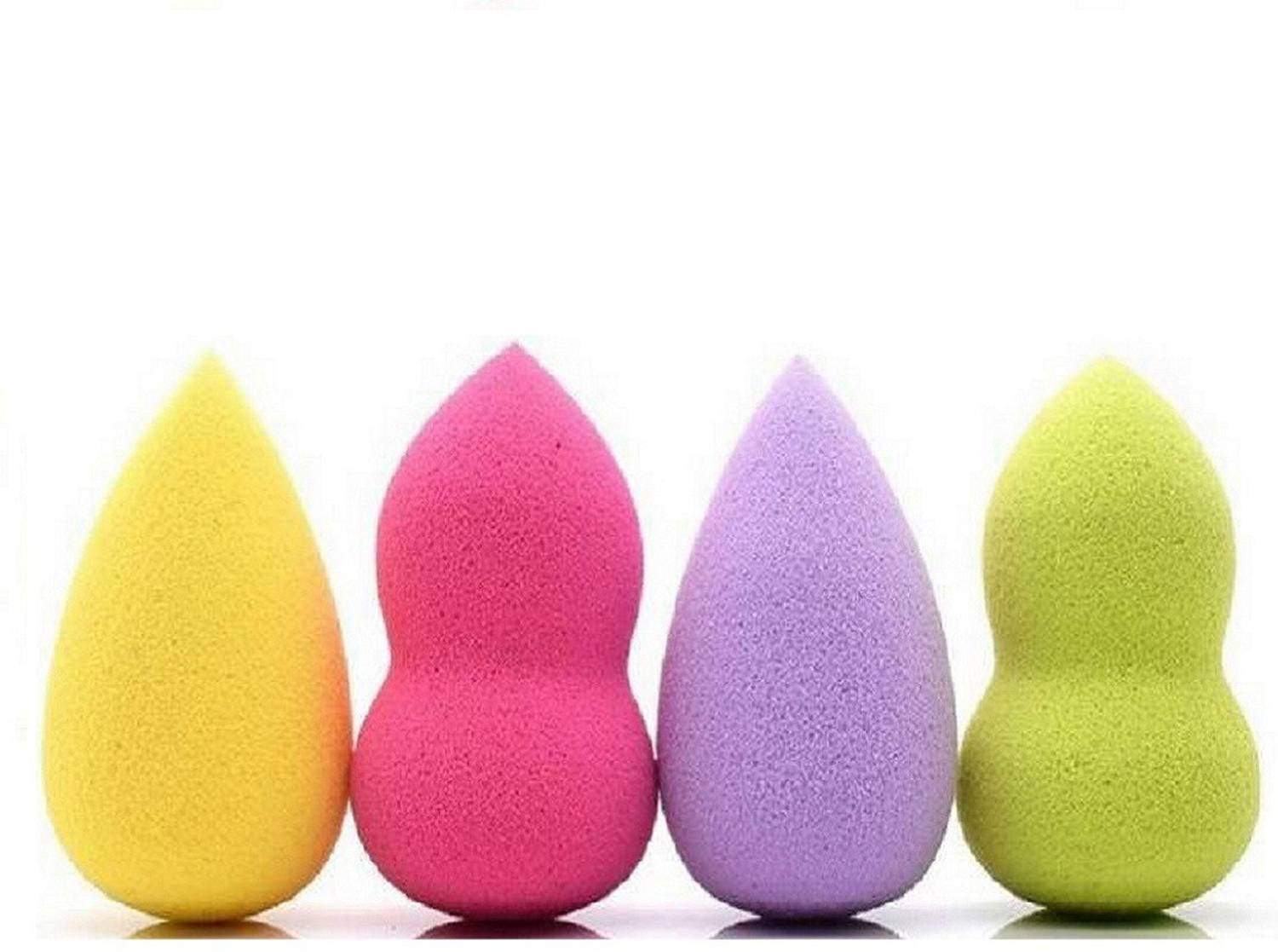 angelie Set of 4 Makeup Beauty Foundation Cream Powder Liquid Blender Spong Puff