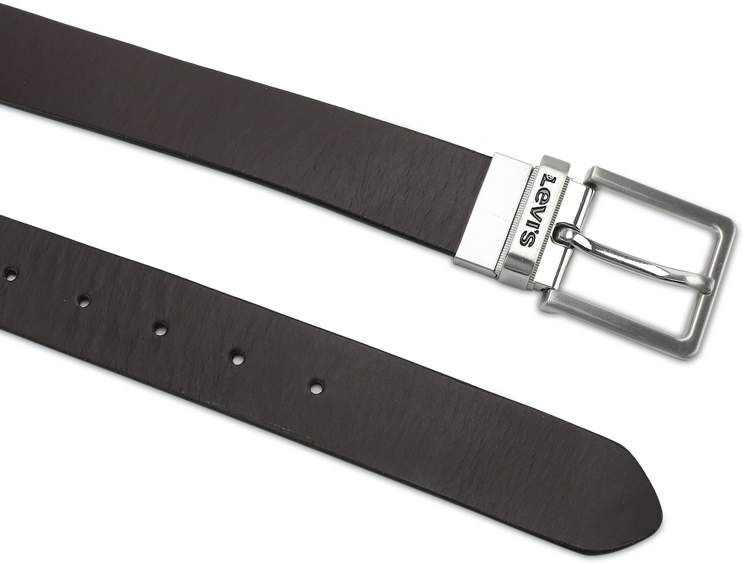 Image of LEVI'S Men Casual Brown, Black Genuine Leather Reversible Belt