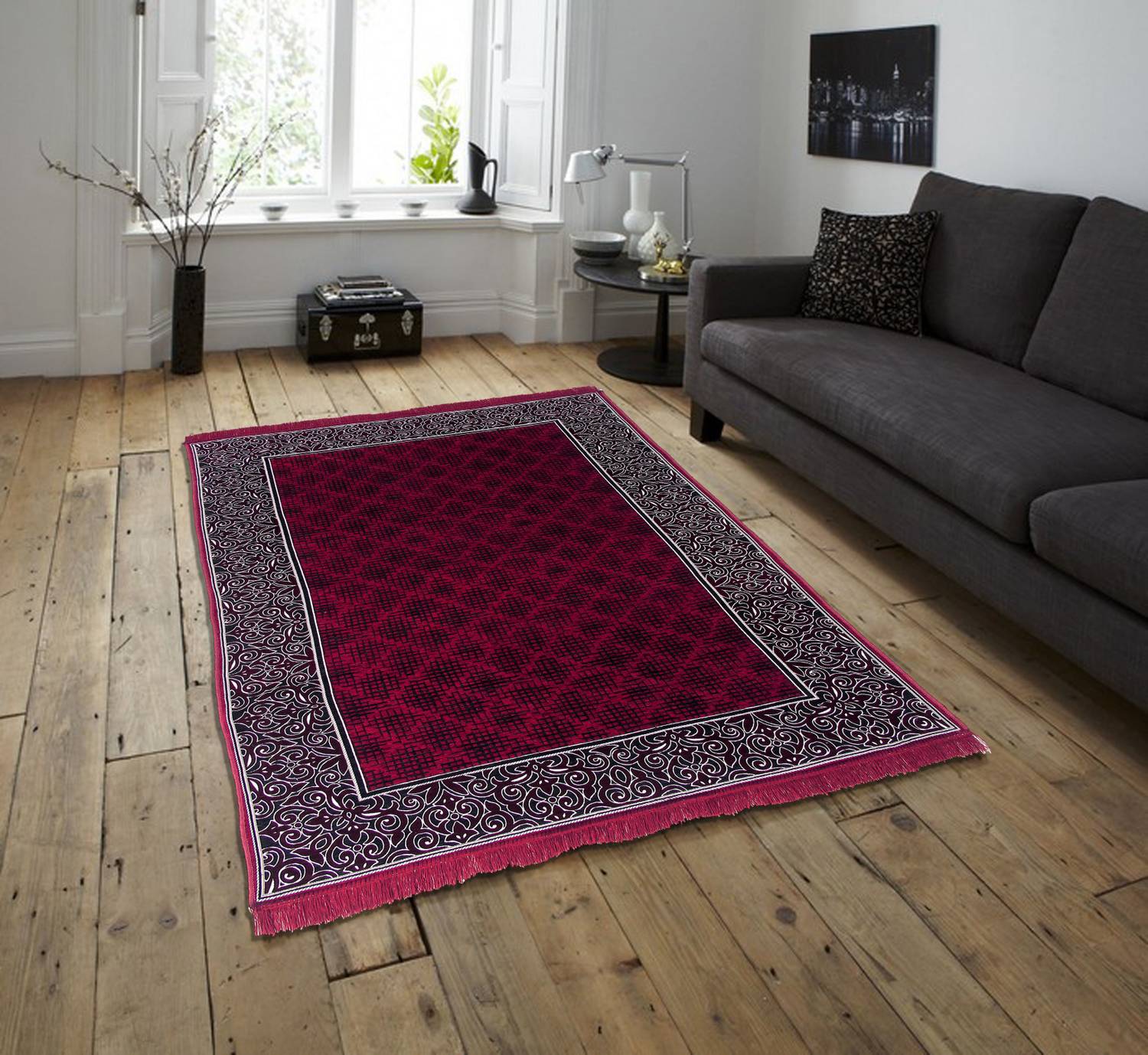Braids 5 ft X 7 ft Chenille Carpet