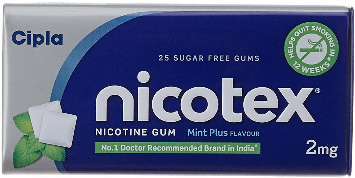 tobacco chewing gum india "gutka" habit a tough nut to crack Nicotex Nicotin Gum Tin( Mint