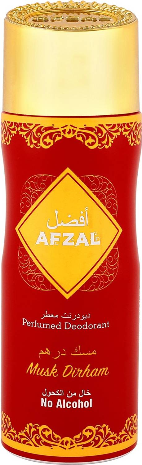 AFZAL Non Alcoholic Musk Dirham for Men & Women 200 Ml Deodorant Spray  -  For Men & Women