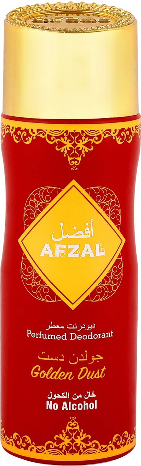 AFZAL Non Alcoholic Golden Dust for Men & Women 200 Ml Deodorant Spray  -  For Men & Women