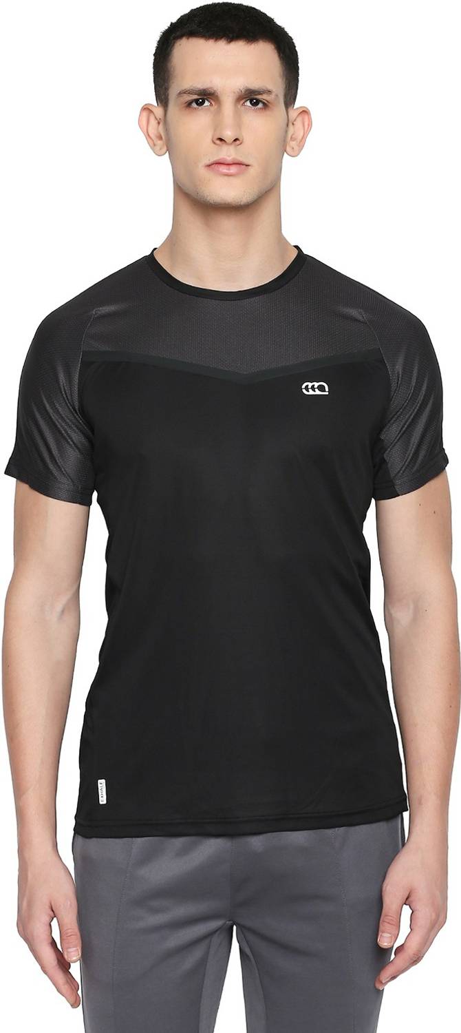 Ajile By Pantaloons Solid Men Round Neck Blue T-Shirt