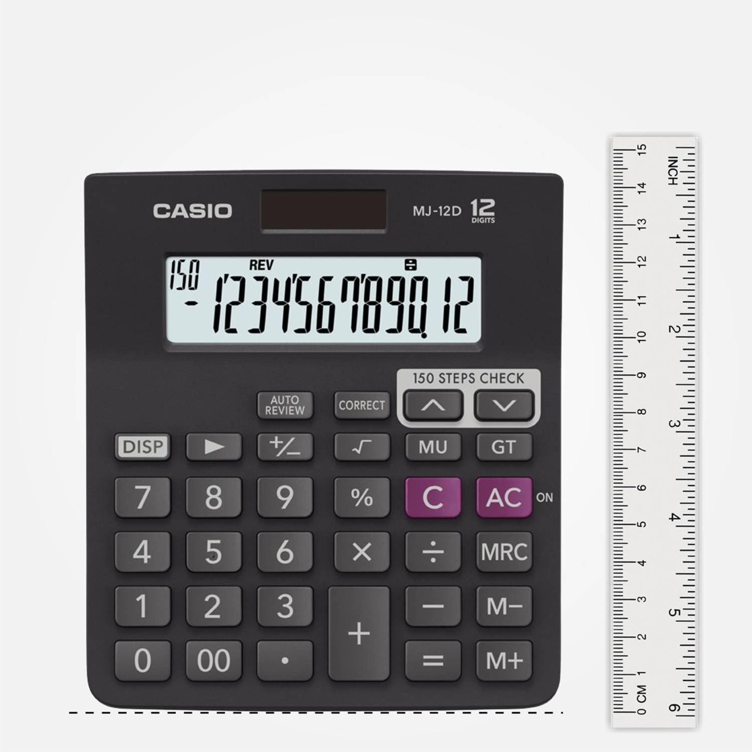 Casio MJ-12D-BK Desktop Calculator - Image 3