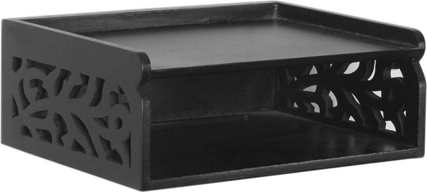 AmazingShopee set top box wall shelf stand for tv unit cutting Wooden Wall Shelf