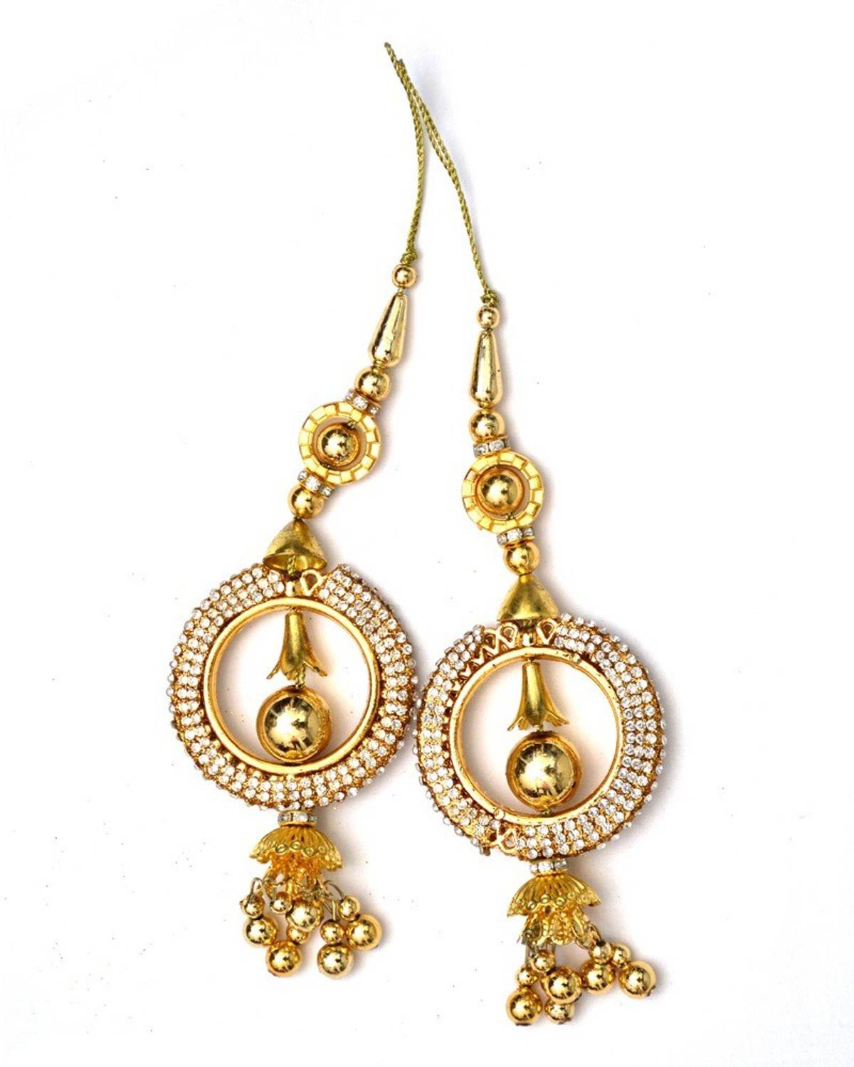 Bhavya Sale Blouse Latkan Ethnic Brooch ( Gold Ring Design) Brooch
