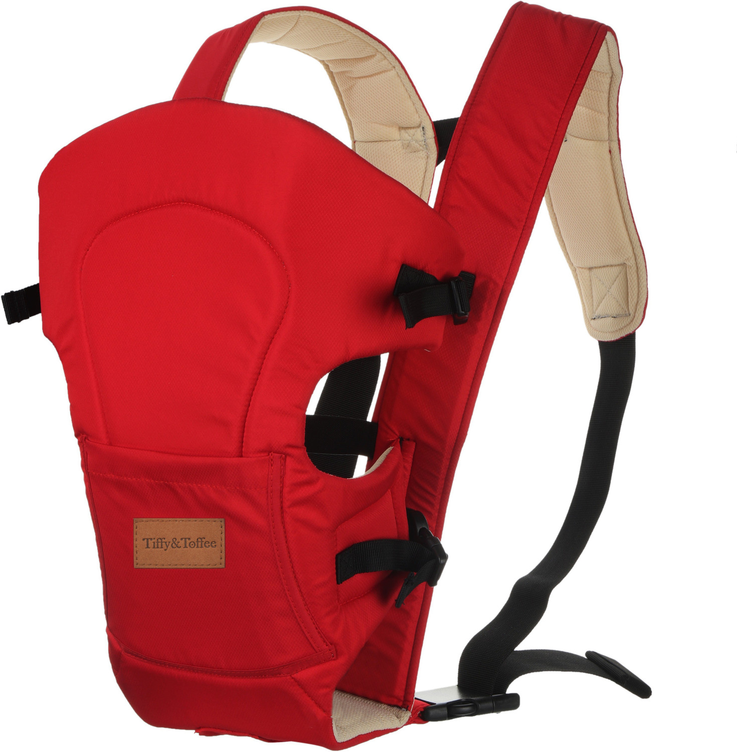 Image of Tiffy & Toffee T&T Baby Bunk Comfy Baby Carrier - Red & Beige Baby Carrier