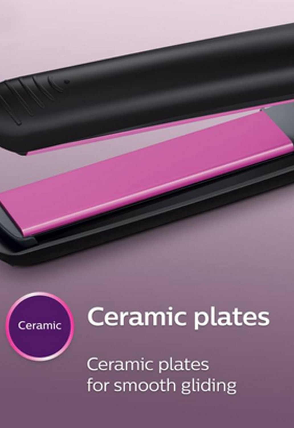 Image of PHILIPS HP8302 Essential Selfie Straightener (Black) Hair Straightener