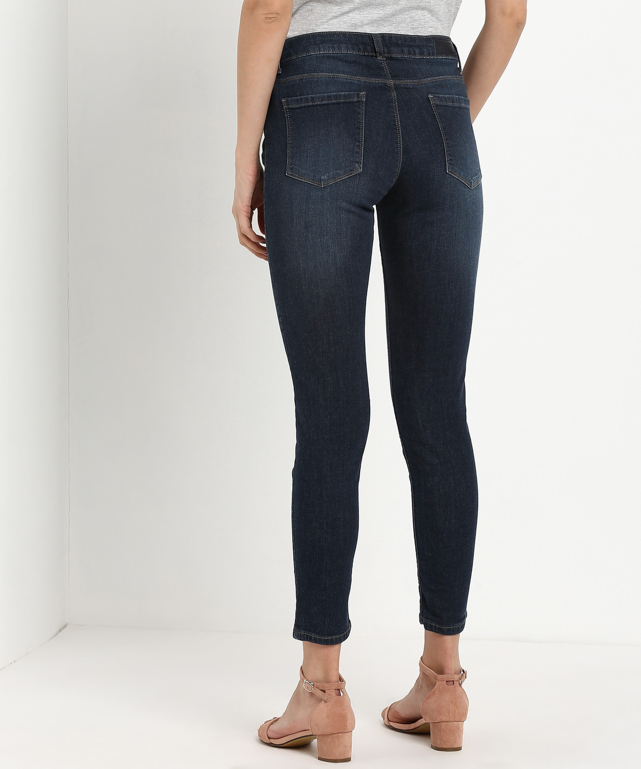 Image of FLYING MACHINE Slim Women Dark Blue Jeans