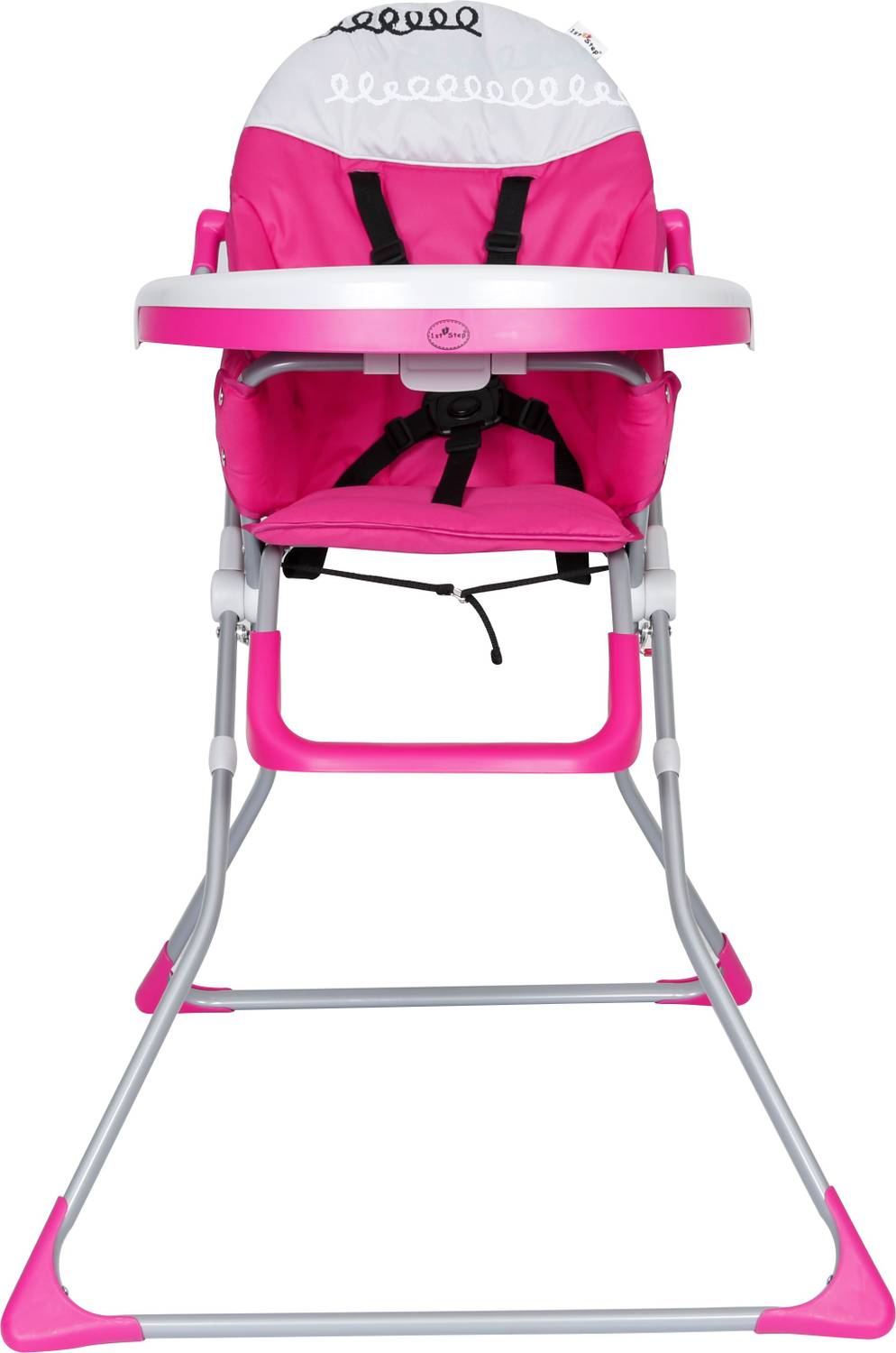 1st Step High Chair With 5 Point Safety Harness-Pink