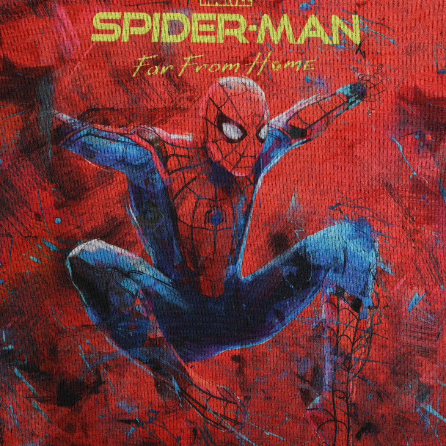 Image of Spiderman Boys Typography, Printed Polycotton Regular T Shirt